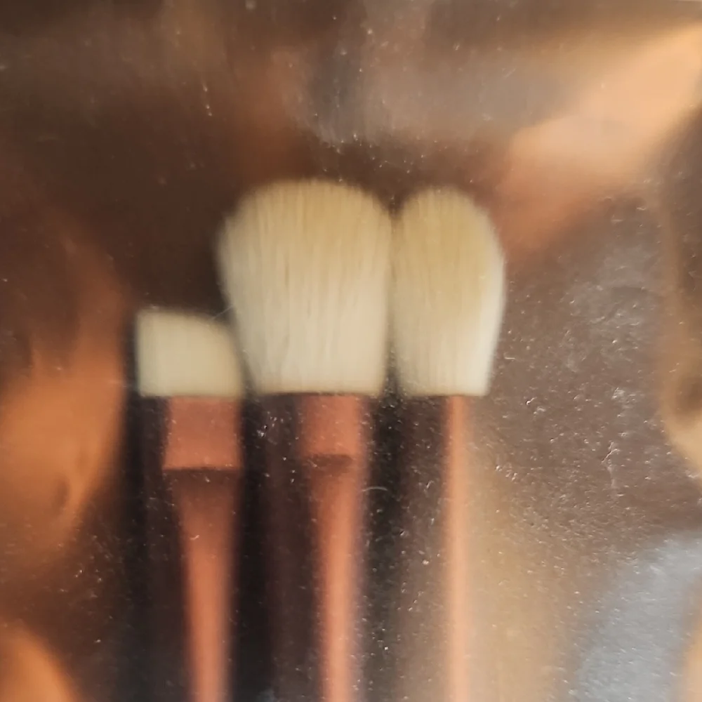 Beauty For Real Black Makeup Brush Trio - Eye Blender, Contour & Angled Sponge